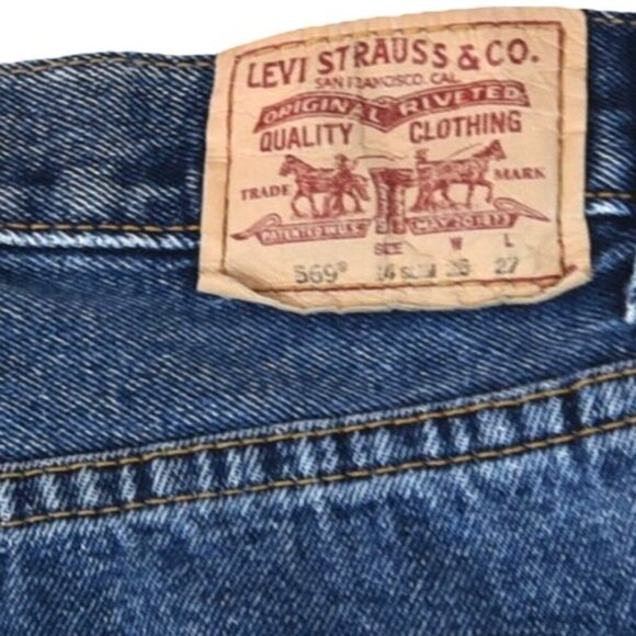 Levi’s 569 Loose Straight Jeans Sz 26 (14 Slim) Blue Y2K Skater (Minor Flaw) - Picture 7 of 8